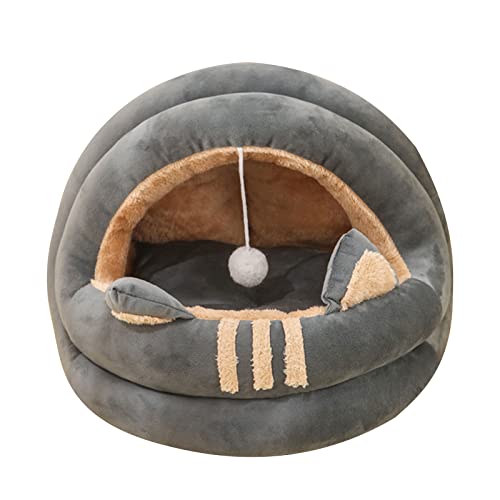 CHIZISX Katzenbett, Katzenbett, rundes Haus, kleines Kätzchen, Plüsch-Schlafbett, pelzige Sitzstange, Bettwäsche für Haustiere, Katzen, kleine Hunde, verdicktes Futter CHIZISX Katzenbett, Katzenbett, rundes Haus, kleines Kätzchen, Plüsch-Schlafbett, pelzige Sitzstange, Bettwäsche für Haustiere, Katzen, kleine Hunde, verdicktes Futter von CHIZISX