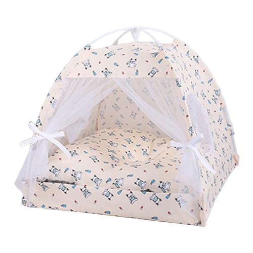 CHIZISX Katzenbett, abnehmbares, faltbares Haustierzelt mit durchsichtigem Vorhang, Hunde, Camping, Tipi für Outdoor-Zelt, Hunde, wasserdicht, rutschfeste Unterseite CHIZISX Katzenbett, abnehmbares, faltbares Haustierzelt mit durchsichtigem Vorhang, Hunde, Camping, Tipi für Outdoor-Zelt, Hunde, wasserdicht, rutschfeste Unterseite von CHIZISX