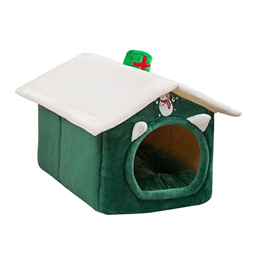 CHIZISX Katzenbett, weiches Katzenbett, Schlafbett, für Hunde und Katzen, Winterhaus, Weihnachten, geschlossenes Haustierzelt für Kätzchen, Welpen, Schlafzubehör CHIZISX Katzenbett, weiches Katzenbett, Schlafbett, für Hunde und Katzen, Winterhaus, Weihnachten, geschlossenes Haustierzelt für Kätzchen, Welpen, Schlafzubehör von CHIZISX
