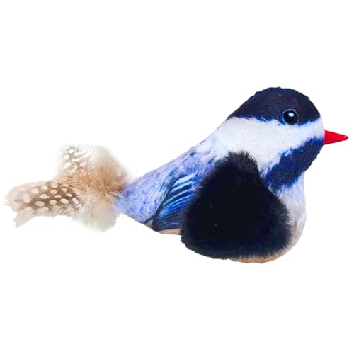 CHIZISX Katzenspielzeug, Plüsch, lustige Vogelform, Katzenspielzeug für Haustierübungen mit realistischen Vogelgeräuschen, laufende Vögel, Katzenspielzeug, für den Innenbereich von CHIZISX