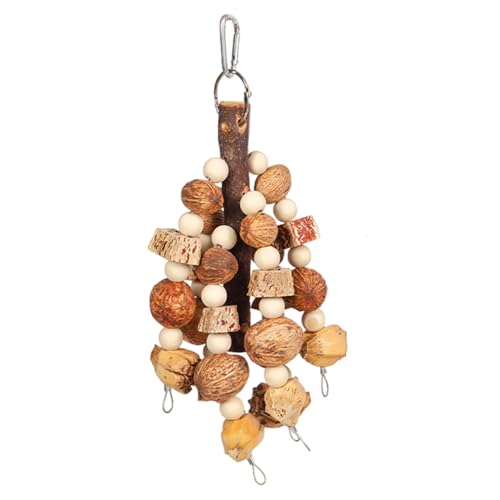 CHIZISX Vogelspielzeug, Kleintier-Kauspielzeug für Vögel, Papageien, Kauspielzeug, Maiskolben, Holzblöcke, Perlen zum Kauen, Zähneknirschen von CHIZISX