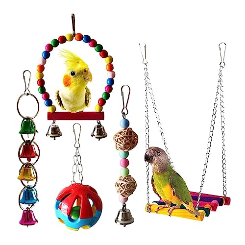 CHIZISX Vogelspielzeug, Vogelschaukel, Papageienkäfig, Schaukel-Set, Holzleiter, Training für kleine Vögel, Papageien, Spielständer-Set CHIZISX Vogelspielzeug, Vogelschaukel, Papageienkäfig, Schaukel-Set, Holzleiter, Training für kleine Vögel, Papageien, Spielständer-Set von CHIZISX