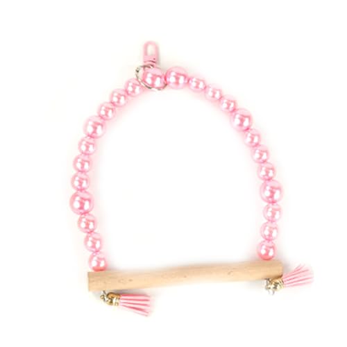 CHIZISX Vogelspielzeug, Vogelschaukel mit Perlen, Schaukelbrücke, Holz, zum Aufhängen für Wellensittiche, Training, Sitzstange, Spielzeug für Vögel, Käfigdekoration CHIZISX Vogelspielzeug, Vogelschaukel mit Perlen, Schaukelbrücke, Holz, zum Aufhängen für Wellensittiche, Training, Sitzstange, Spielzeug für Vögel, Käfigdekoration von CHIZISX