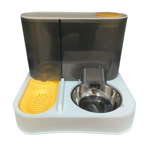 Erhöhte Futterspender für Haustiere mit abnehmbarem Edelstahlnapf und automatischem Wasserspender, auslaufsicher, erhöhter Katzennapf Erhöhte Futterspender für Haustiere mit abnehmbarem Edelstahlnapf und automatischem Wasserspender, auslaufsicher, erhöhter Katzennapf von CHIZISX