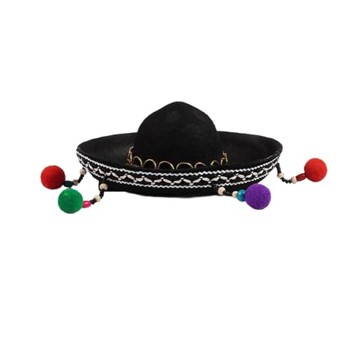 Hund Ethnischer Haustier Kostüm Kopfbedeckungen Haustier Weihnachtswelpe Kopfbedeckung Party Farbenfrohe Pompoms Foto Requisiten von CHIZISX
