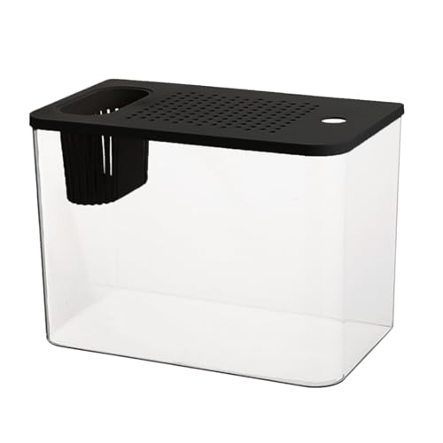 Klare Fischtanks Mit Sicherem Deckel Und Wasserpflanzenhalter Für Goldfische Home Desktop Dekoration Aquarien Tanks Fischschale von CHIZISX