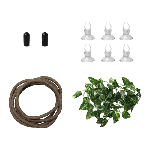 Realistische künstliche Terrarien Pflanzenrebe für Reptilien Lebensraum Dekoration Kletterset Aquarien Landschaft Terrarien Deko Reptilien von CHIZISX