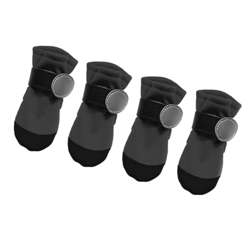 Rutschfeste Hundeschuhe, weiche Sohlen, reflektierend, wasserabweisend, Pfotenschutz, Bootie für kleine Rassen, Outdoor-Hundeschuhe für kleine Hunde, 4 Stück von CHIZISX