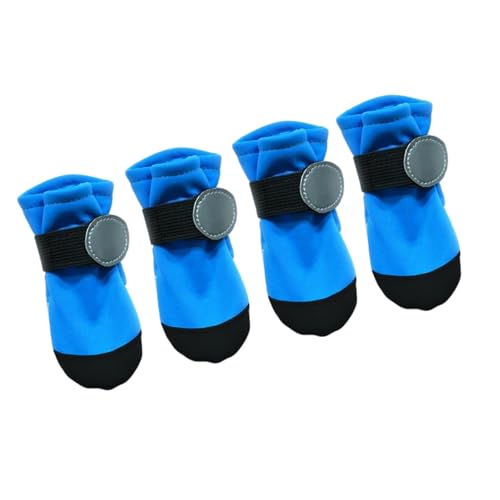 Rutschfeste Hundeschuhe, weiche Sohlen, reflektierend, wasserabweisend, Pfotenschutz, Bootie für kleine Rassen, Outdoor-Hundeschuhe für kleine Hunde, 4 Stück Rutschfeste Hundeschuhe, weiche Sohlen, reflektierend, wasserabweisend, Pfotenschutz, Bootie für kleine Rassen, Outdoor-Hundeschuhe für kleine Hunde, 4 Stück von CHIZISX