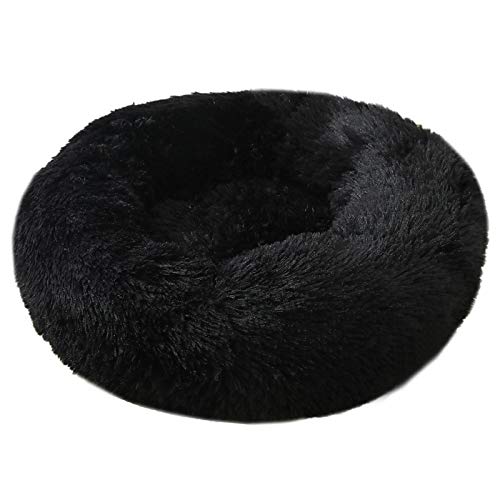 CHNNO1 40/60/80/100 cm rundes Kissen für Welpen, superweiches Plüsch, Hundehütte, tragbares Tierschlafzubehör, Katze, Winter, Warmbett, 60 cm, Schwarz CHNNO1 40/60/80/100 cm rundes Kissen für Welpen, superweiches Plüsch, Hundehütte, tragbares Tierschlafzubehör, Katze, Winter, Warmbett, 60 cm, Schwarz von CHNNO1