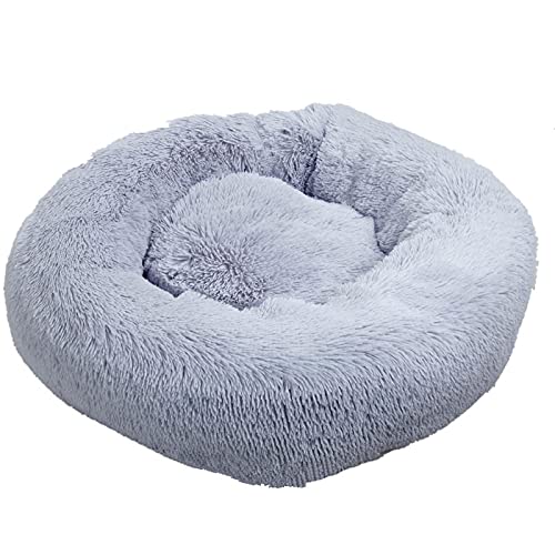 CHNNO1 40/60/80/100 cm rundes Kissen für Welpen, superweiches Plüschkissen, tragbares Tierschlafzubehör, Katze, Winter, Warmbett, 60 cm, Grau CHNNO1 40/60/80/100 cm rundes Kissen für Welpen, superweiches Plüschkissen, tragbares Tierschlafzubehör, Katze, Winter, Warmbett, 60 cm, Grau von CHNNO1