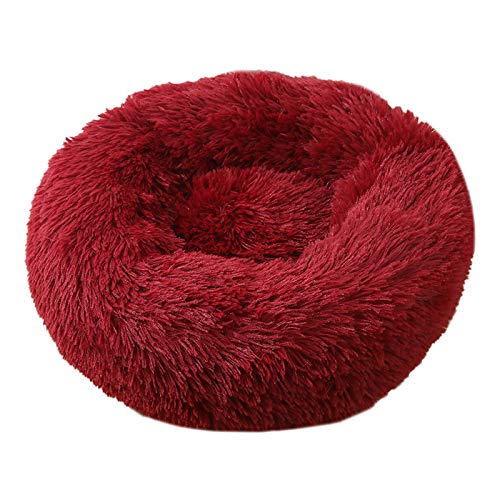 CHNNO1 40/60/80/100 cm rundes Kissen für Welpen, superweiches Plüschkissen, tragbares Tierschlafzubehör, Katzen-Winterwärmbett, 40 cm, Rot CHNNO1 40/60/80/100 cm rundes Kissen für Welpen, superweiches Plüschkissen, tragbares Tierschlafzubehör, Katzen-Winterwärmbett, 40 cm, Rot von CHNNO1
