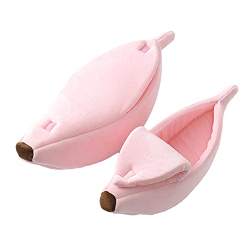 CHNNO1 Bananenförmiges Hundebett, halbgeschlossenes Katzenloch, niedliches Kätzchen, Familie, warmer Schlaf, kleine und mittelgroße Haustierbedarf, Hundehütte, 55 x 20 x 15 cm, Rosa CHNNO1 Bananenförmiges Hundebett, halbgeschlossenes Katzenloch, niedliches Kätzchen, Familie, warmer Schlaf, kleine und mittelgroße Haustierbedarf, Hundehütte, 55 x 20 x 15 cm, Rosa von CHNNO1