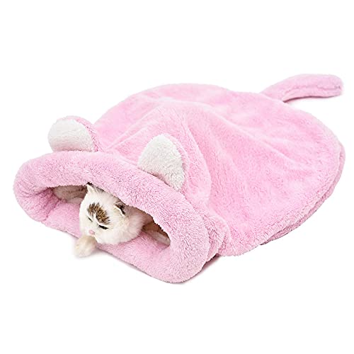 CHNNO1 Katzen-Schlafsack, selbstisolierender Kätzchensack, Katze, Katzenbett, Welpen, kleines Stoßfängerbett, superweich, magischer Schlafsack, grau/rosa CHNNO1 Katzen-Schlafsack, selbstisolierender Kätzchensack, Katze, Katzenbett, Welpen, kleines Stoßfängerbett, superweich, magischer Schlafsack, grau/rosa von CHNNO1