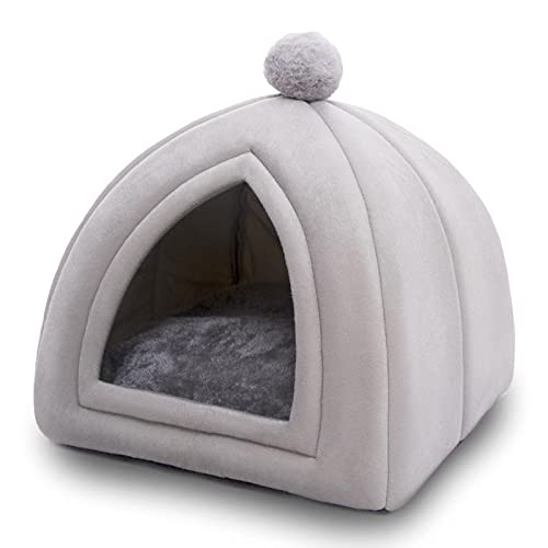 CHNNO1 Weiches Haustierbett Zelt Kaninchen Design Katzenhaus mit Löchern Warm Tragbar Abnehmbar Waschbar Katzenstreu Welpenstreu S 3 CHNNO1 Weiches Haustierbett Zelt Kaninchen Design Katzenhaus mit Löchern Warm Tragbar Abnehmbar Waschbar Katzenstreu Welpenstreu S 3 von CHNNO1