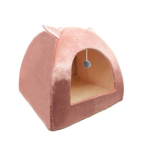 Katzenbett für tiefen Schlafkomfort im Winter, Kissenkorb geeignet für Katzenhausprodukte, Haustierzelt, bequemes Höhlenbett, Indoor-S-Fitfor1-2kgpet DarkPink Katzenbett für tiefen Schlafkomfort im Winter, Kissenkorb geeignet für Katzenhausprodukte, Haustierzelt, bequemes Höhlenbett, Indoor-S-Fitfor1-2kgpet DarkPink von CHNNO1