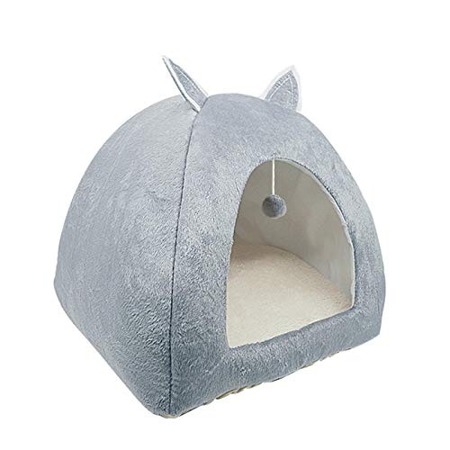 Katzenbett für tiefen Schlafkomfort im Winter, Kissenkorb geeignet für Katzenhausprodukte, Haustierzelt, bequemes Höhlenbett, Innenbereich, S-fit für 1–2 kg, Hellgrau Katzenbett für tiefen Schlafkomfort im Winter, Kissenkorb geeignet für Katzenhausprodukte, Haustierzelt, bequemes Höhlenbett, Innenbereich, S-fit für 1–2 kg, Hellgrau von CHNNO1