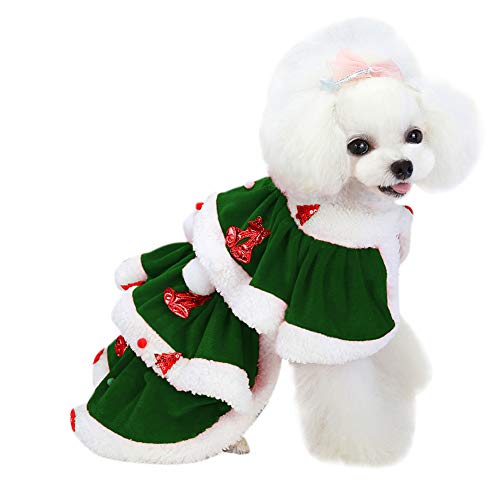 CHOSMO Weihnachten Hund Röcke Winter Haustier Mäntel Hundekleider Weihnachtskostüm Hund Yorkie Chihuahua Katze Kleidung Haustier Kleidung von CHOSMO