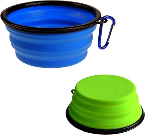 Chpn - Trinkschale - Wassertrog - Lebensmittelschüssel - faltbar - 2 Stücke - Faltbare Lebensmittelschale - Faltbare Trinkschale - 13/5,5 cm - Silikon - Klappung Chpn - Trinkschale - Wassertrog - Lebensmittelschüssel - faltbar - 2 Stücke - Faltbare Lebensmittelschale - Faltbare Trinkschale - 13/5,5 cm - Silikon - Klappung von CHPN