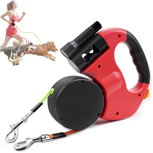 CHRI Hundeleine Doppelleine für 2 Hunde Rollleine Hundeleine 3m mit LED Licht für kleine Hunde bis zu 10kg Gewicht CHRI Hundeleine Doppelleine für 2 Hunde Rollleine Hundeleine 3m mit LED Licht für kleine Hunde bis zu 10kg Gewicht von CHRI