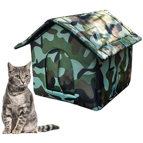 CHRIS GOOD Camouflage-Katzenhaus für den Außenbereich, für den Innen- und Außenbereich, wasserdicht, Wildkatzenhaus für den Innenbereich, wetterfest CHRIS GOOD Camouflage-Katzenhaus für den Außenbereich, für den Innen- und Außenbereich, wasserdicht, Wildkatzenhaus für den Innenbereich, wetterfest von CHRIS GOOD