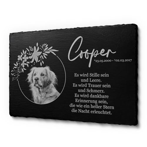 CHRISCK design Katzengrabstein 100% frei gestaltbar | Schiefertafel mit personalisierter Gravur für Haustiere aus Schiefer | Schieferplatte aus Schiefer 30 x 20 cm CHRISCK design Katzengrabstein 100% frei gestaltbar | Schiefertafel mit personalisierter Gravur für Haustiere aus Schiefer | Schieferplatte aus Schiefer 30 x 20 cm von CHRISCK design