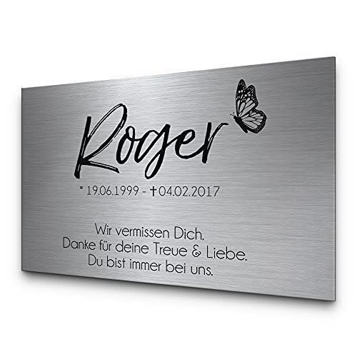CHRISCK design Gedenktafel mit schönen Motiven und Gravur | Schöne Grabstein in 30 x 20 cm | Gedenkstein für EIN Urnengrab CHRISCK design Gedenktafel mit schönen Motiven und Gravur | Schöne Grabstein in 30 x 20 cm | Gedenkstein für EIN Urnengrab von CHRISCK design