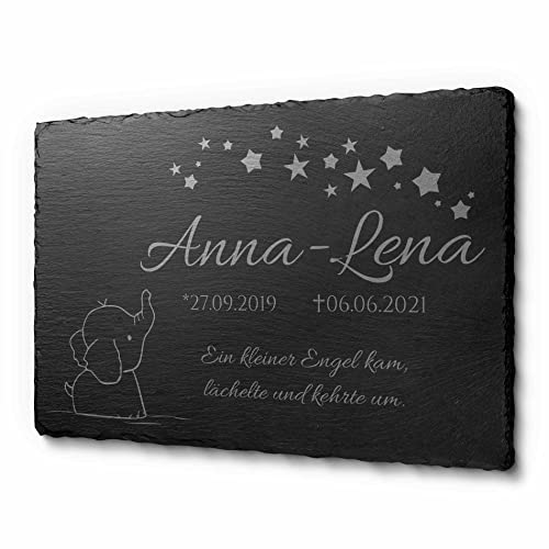 CHRISCK design Personalisierte Grabplatte für Sternenkinder aus Schiefer | Grabschmuck Sternenkind mit persönlicher Gravur & Motiven - wetterfest | besonderes Andenken an geliebtes Kind CHRISCK design Personalisierte Grabplatte für Sternenkinder aus Schiefer | Grabschmuck Sternenkind mit persönlicher Gravur & Motiven - wetterfest | besonderes Andenken an geliebtes Kind von CHRISCK design