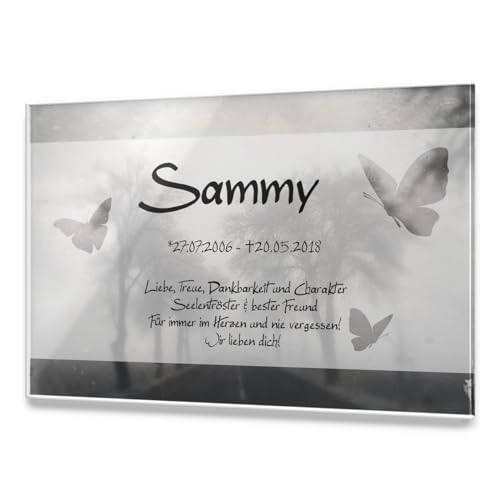 CHRISCK design Premium Tier Grabstein aus edlem Hochglanz Acrylglas | 100% witterungsbeständig Grabplatten mit Foto Bild UV Druck 30x20 cm Gedenktafel für Haustiere Hunde Hund Katze CHRISCK design Premium Tier Grabstein aus edlem Hochglanz Acrylglas | 100% witterungsbeständig Grabplatten mit Foto Bild UV Druck 30x20 cm Gedenktafel für Haustiere Hunde Hund Katze von CHRISCK design