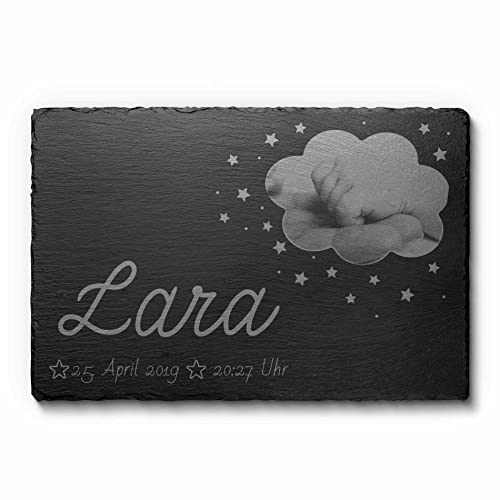 Gedenktafel als Sternenkinder Andenken mit Gravur und Foto | Witterungsbeständige Grabplatte Grabschmuck Kindergrab aus Natur Schiefer | Trauergeschenk & personalisierte Kindergrab Grabdeko Gedenktafel als Sternenkinder Andenken mit Gravur und Foto | Witterungsbeständige Grabplatte Grabschmuck Kindergrab aus Natur Schiefer | Trauergeschenk & personalisierte Kindergrab Grabdeko von CHRISCK design