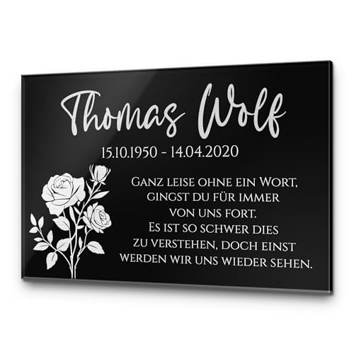 Gedenkstein Grabstein aus Hochglanz Acrylglas Grabplatte mit Gravur "Sternenhimmel" ab 30x20 cm Gedenktafel für Menschen personalisiert Gedenkplatte Grabschmuck schwarz Andenken wetterfest Gedenkstein Grabstein aus Hochglanz Acrylglas Grabplatte mit Gravur "Sternenhimmel" ab 30x20 cm Gedenktafel für Menschen personalisiert Gedenkplatte Grabschmuck schwarz Andenken wetterfest von CHRISCK design