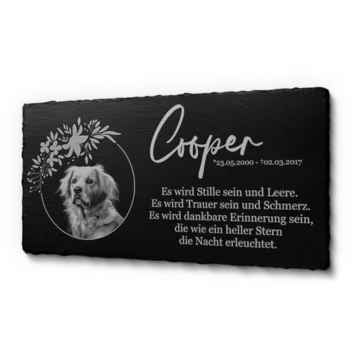 Tier-Grabstein Gedenkstein aus Schiefer Grabplatte mit Gravur Fotogravur 60x30 cm Gedenktafel für Haustiere Hunde | Pferd, Hund & Co. personalisiert mit über 40 Motiven und Wunschgravur Tier-Grabstein Gedenkstein aus Schiefer Grabplatte mit Gravur Fotogravur 60x30 cm Gedenktafel für Haustiere Hunde | Pferd, Hund & Co. personalisiert mit über 40 Motiven und Wunschgravur von CHRISCK design