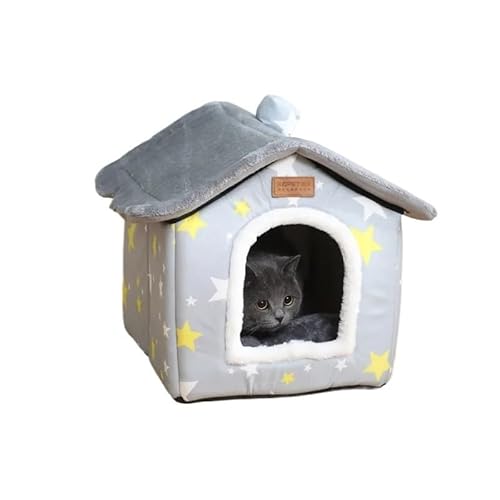 Faltbare Hundehütte Zwinger Bett Matte für kleine mittelgroße Hunde Katzen Winter warmes Katzenbett Nest Haustierprodukte Korb Haustiere Welpenhöhle Sofa (Farbe: 25, Größe: M innerhalb 7,5 kg von CHRISK