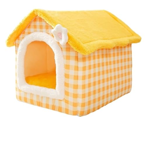 Haustiere Welpenhöhle Sofa Faltbares Haustierhaus Indoor Zwinger Kleine Hunde Katzen Winter Warm Luxusbett Weiche Matte Nest Kawaii (Farbe: 02, Größe: L innerhalb 14 kg Haustier) von CHRISK