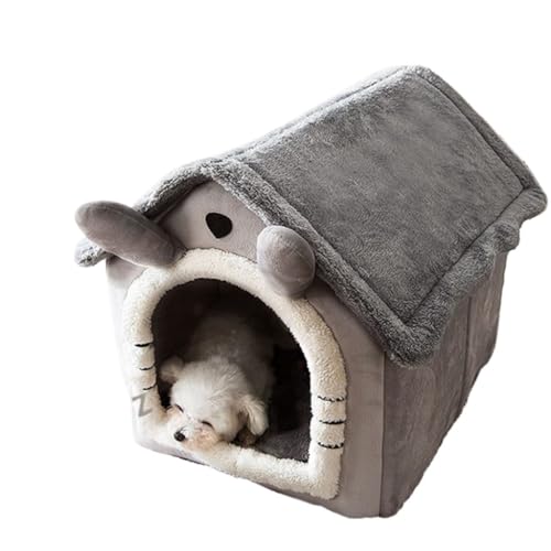 Katzen-/Hundebett, faltbares Haustier-Schlafbett, abnehmbares und waschbares Katzenhaus, Zwinger for Hundehütte, Katzennest im Innenbereich (Color : Grey, Size : L) von CHRISK