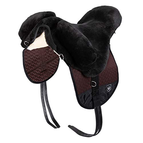Werner Christ Fellsattel Premium Plus Hochwertiger baumloser Lammfellsattel in Handarbeit gefertigt, Bare-Back-pad, Pferde-Sattel aus echtem Lammfell in braun, Gr. Pony Werner Christ Fellsattel Premium Plus Hochwertiger baumloser Lammfellsattel in Handarbeit gefertigt, Bare-Back-pad, Pferde-Sattel aus echtem Lammfell in braun, Gr. Pony von CHRIST