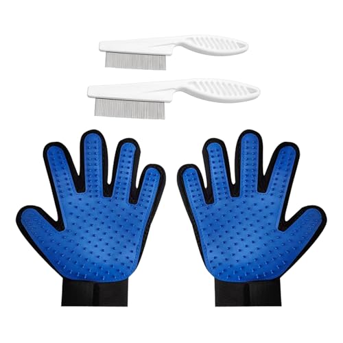 CHROMACRAFT 1 Paar Fellpflegehandschuhe, 2 Stück Fellpflegekämme, rutschfeste Massagehandschuhe Für Katzen Und Hunde, Handschuhe Mit Silikonpunkten, Tierpflegezubehör CHROMACRAFT 1 Paar Fellpflegehandschuhe, 2 Stück Fellpflegekämme, rutschfeste Massagehandschuhe Für Katzen Und Hunde, Handschuhe Mit Silikonpunkten, Tierpflegezubehör von CHROMACRAFT
