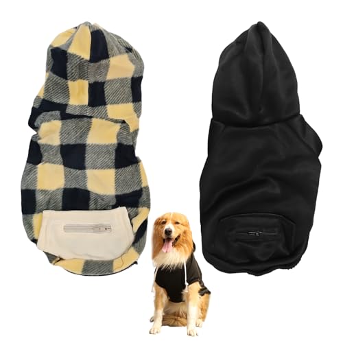 CHROMACRAFT 2 Stück Karierte Hundekleidung, Heimtierbedarf, Haustier-Kapuzenpullover, Warme Haustierkleidung, Winter-Haustierkleidung CHROMACRAFT 2 Stück Karierte Hundekleidung, Heimtierbedarf, Haustier-Kapuzenpullover, Warme Haustierkleidung, Winter-Haustierkleidung von CHROMACRAFT