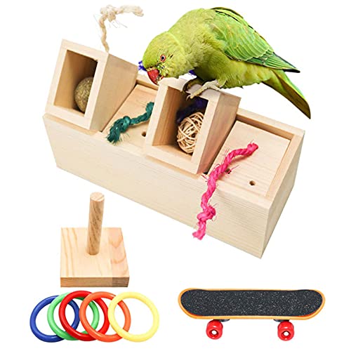 3 Stück Papageienspielzeug Papageien-Puzzle-Spielzeug zum Spielen von Papageien, Vogel Training Spielzeug Set, Kauspielzeug Vögel Spielzeug, Perfekt für Sittiche Nymphensittiche, Aras, Papageien von CHSEEO