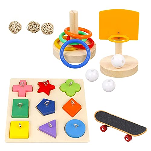 4 Stück Papageienspielzeug Papageien-Puzzle-Spielzeug zum Spielen von Papageien, Vogel Training Spielzeug Set, Kauspielzeug Vögel Spielzeug, Perfekt für Sittiche Nymphensittiche, Aras, Papageien 4 Stück Papageienspielzeug Papageien-Puzzle-Spielzeug zum Spielen von Papageien, Vogel Training Spielzeug Set, Kauspielzeug Vögel Spielzeug, Perfekt für Sittiche Nymphensittiche, Aras, Papageien von CHSEEO