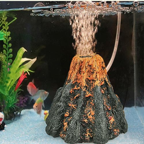 CHSG Kunstharz Ornament Aquarien Schiff Fischerboot Kunstboot Dekor Aquarium Ornament Landschaftsbau Dekor Für Aquarium Zubehör, Einzigartige Ergänzung Zu Ihrem -Vulkan von CHSG