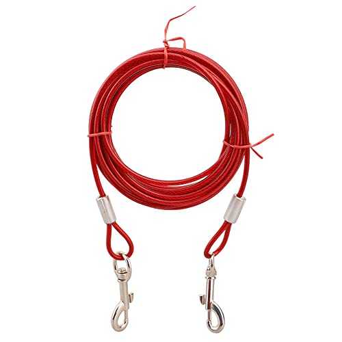 3m Hund Tie-Out Leinen，Kettenleinen für Hunde，für Outdoor Yard und Camping Puppy Pet und Medium Dogs（rot）. von CHUANGOU