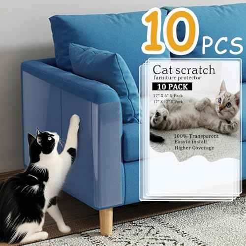 Kratzschutz für Möbel 10 Stück (43,2 x 30,5 cm, 43,2 x 15,2 cm), Sofaschutz für Katzen, Möbelschutz, Katzenkratzschutz + von CHUANGSEED