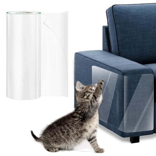 CHUANGSEED Transparentes Anti-Kratz-Klebeband, für Katzen, Sofa, Türschutz, für Möbel, Tür, Wand, Teppich, Theken (21 cm x 3 m) CHUANGSEED Transparentes Anti-Kratz-Klebeband, für Katzen, Sofa, Türschutz, für Möbel, Tür, Wand, Teppich, Theken (21 cm x 3 m) von CHUANGSEED