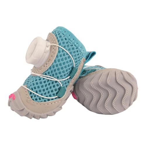 Atmungsaktive, rutschfeste Hundestiefel, Pfotenschutzschuhe für mittelgroße und große Hunde, weiche Sohle, reflektierend, Blau, Größe L 5 cm, Breite 4 cm Atmungsaktive, rutschfeste Hundestiefel, Pfotenschutzschuhe für mittelgroße und große Hunde, weiche Sohle, reflektierend, Blau, Größe L 5 cm, Breite 4 cm von CHUANYGU