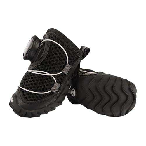 Atmungsaktive, rutschfeste Hundestiefel, Pfotenschutzschuhe für mittelgroße und große Hunde, weiche Sohle, reflektierend, Schwarz, L 5 cm, Breite 4 cm Atmungsaktive, rutschfeste Hundestiefel, Pfotenschutzschuhe für mittelgroße und große Hunde, weiche Sohle, reflektierend, Schwarz, L 5 cm, Breite 4 cm von CHUANYGU