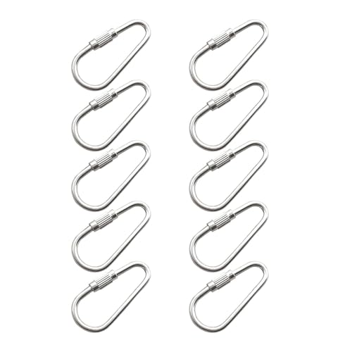 CHUANYGU 10 x robuste Haken für Papageienspielzeug aus Edelstahl für Vögel und Kleintiere, langlebige Metall-Hängeteile CHUANYGU 10 x robuste Haken für Papageienspielzeug aus Edelstahl für Vögel und Kleintiere, langlebige Metall-Hängeteile von CHUANYGU