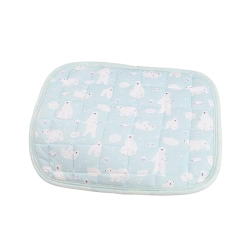 CHUANYGU Atmungsaktive Kühlmatte für Katzen für den Sommer, Eisseide, Haustiersofa-Decke und Hundehütte für kleine, mittelgroße Hunde, Katzen (Blau, M) von CHUANYGU