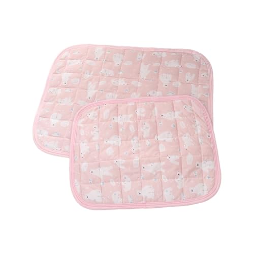 CHUANYGU Atmungsaktive Kühlmatte für Katzen für den Sommer, Eisseide, Haustiersofa-Decke und Hundehütte für kleine, mittelgroße Hunde, Katzen (Rosa, L) von CHUANYGU