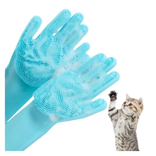 CHUANYGU Badehandschuhe für Hunde und Katzen – Anti-Kratzen & Beißen, Massage & Enthaaren, doppelseitige Bürste zum Baden, Pflegen und Spa CHUANYGU Badehandschuhe für Hunde und Katzen – Anti-Kratzen & Beißen, Massage & Enthaaren, doppelseitige Bürste zum Baden, Pflegen und Spa von CHUANYGU